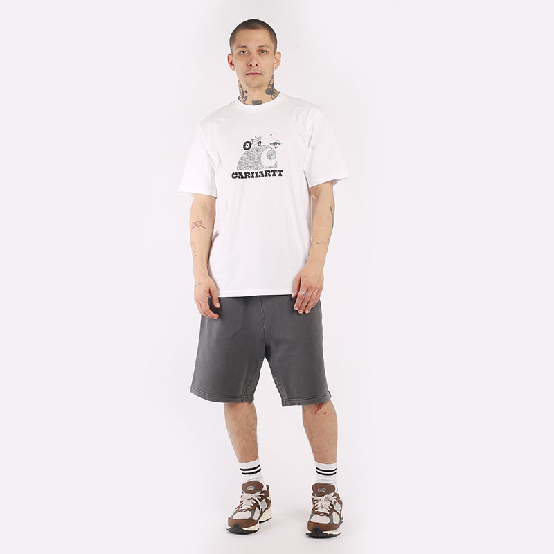 мужская белая футболка Carhartt WIP S/S Harvester T-Shirt I032078-white - цена, описание, фото 5
